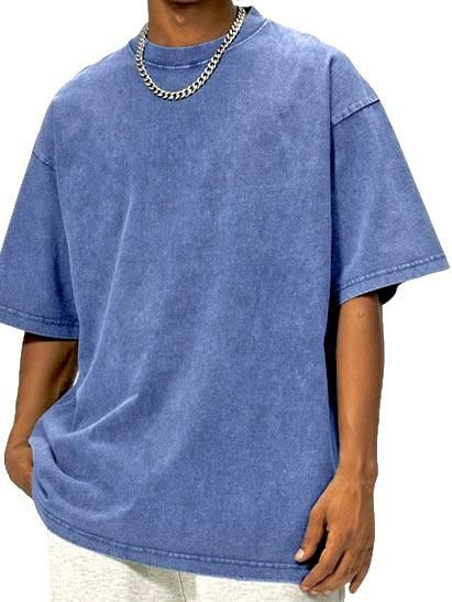 Solid Acid Wash Drop Shoulder T-Shirt 3