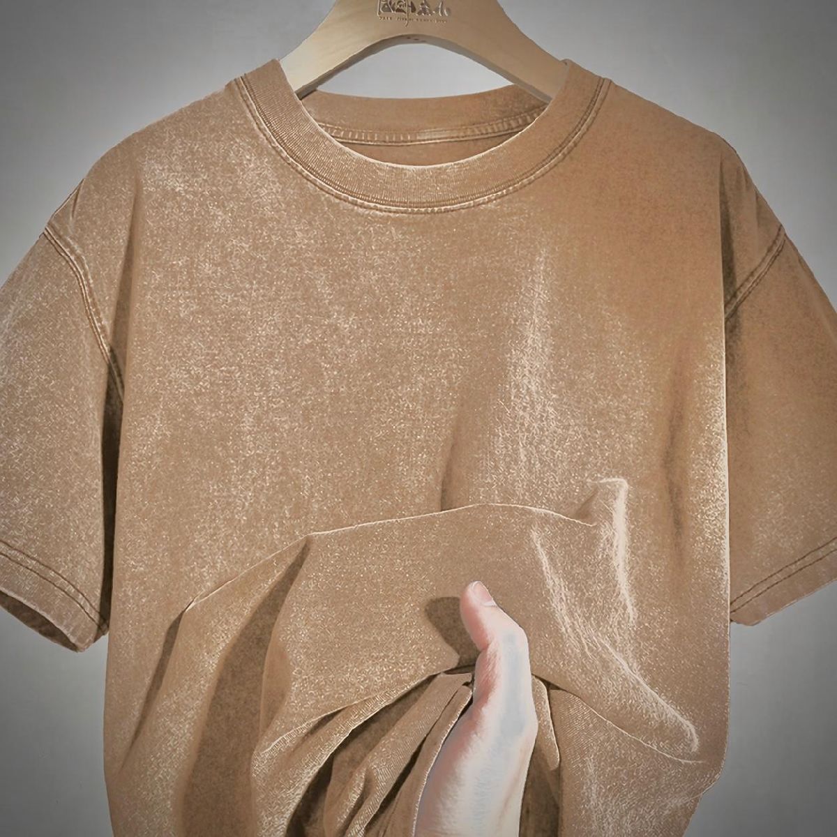 Solid Acid Wash Drop Shoulder T-Shirt