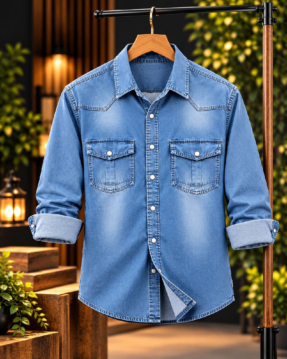 Premium Trendy Denim Shirt 2