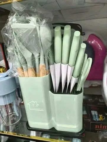 🔪 6-in-1 Knife Set + 🍴 19-in-1 Silicone Kitchen Utensils Set 3