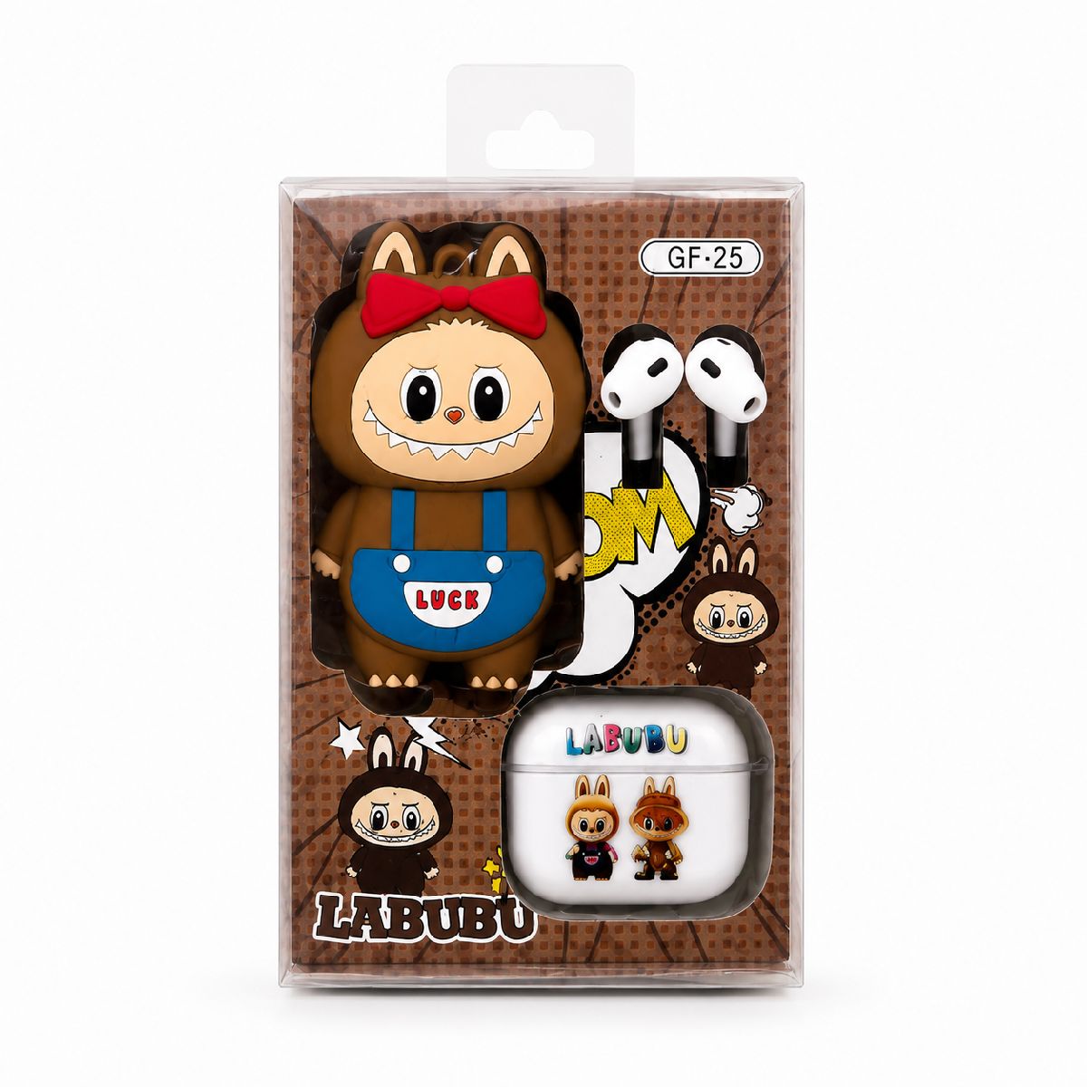 Labubu Doll Wireless Earbuds Set – Cute Pop Mart The Monsters Character Case with Crystal Clear Sound, Deep Bass & Bluetooth TWS Earphones 3