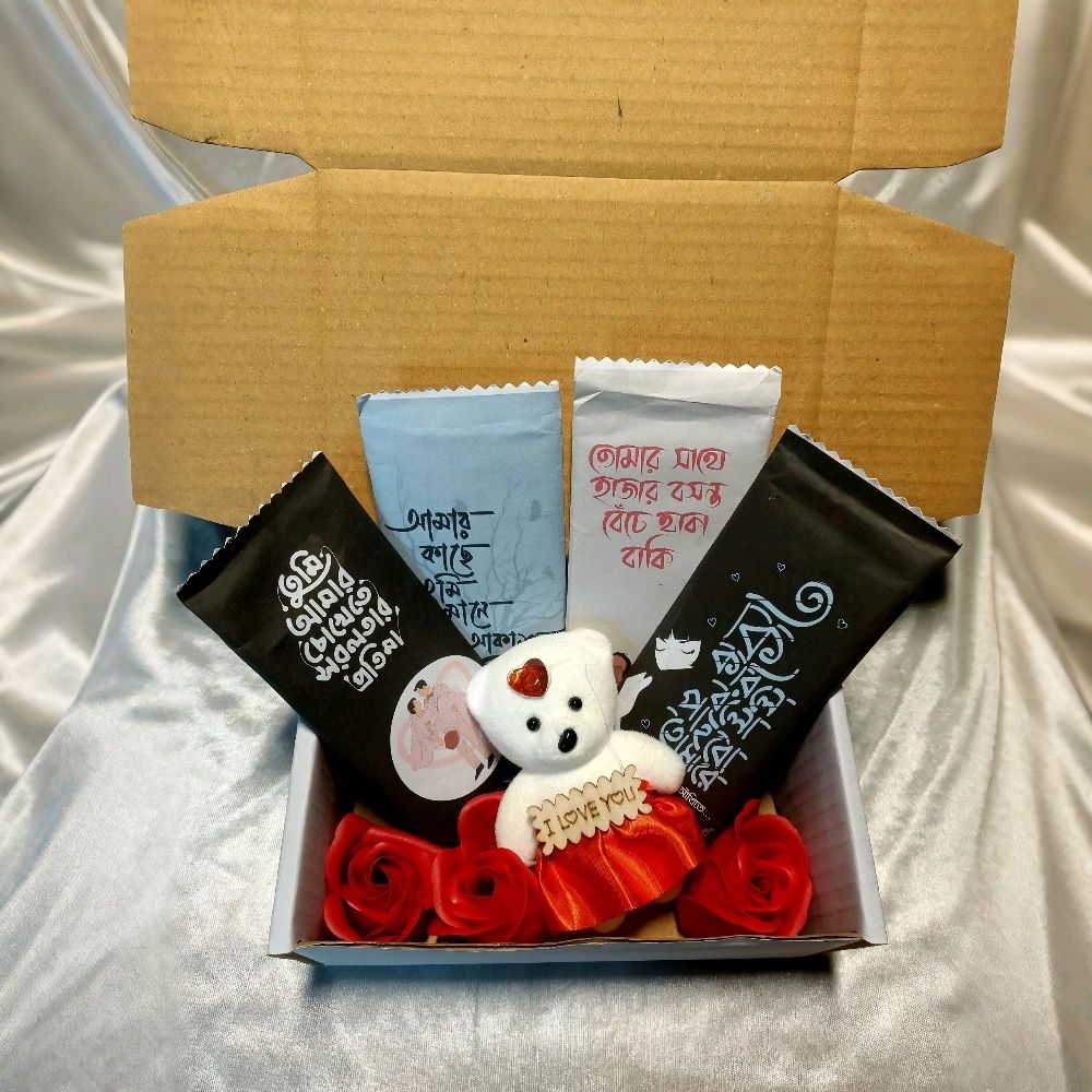 Chocolate Combo Gift Box With Cute Teddy Bear