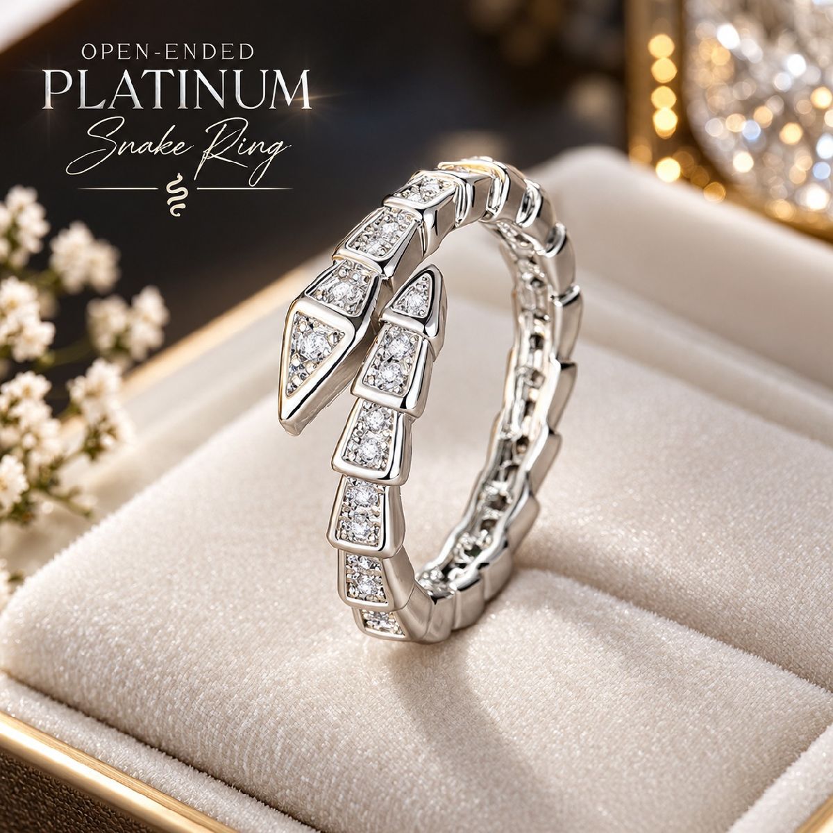 platinum snake Ring 💍