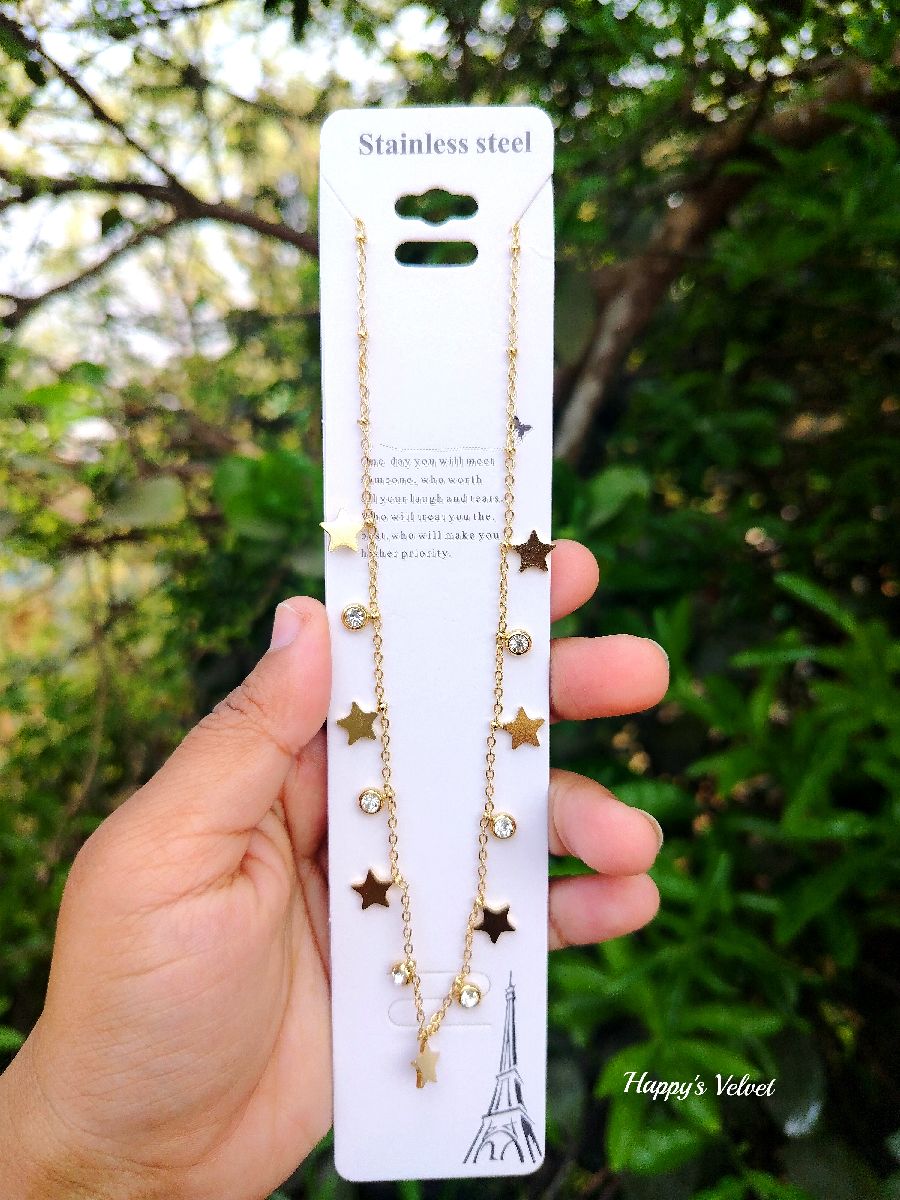 Premium Stainless Steel Golden Pendant Necklace for Women 3