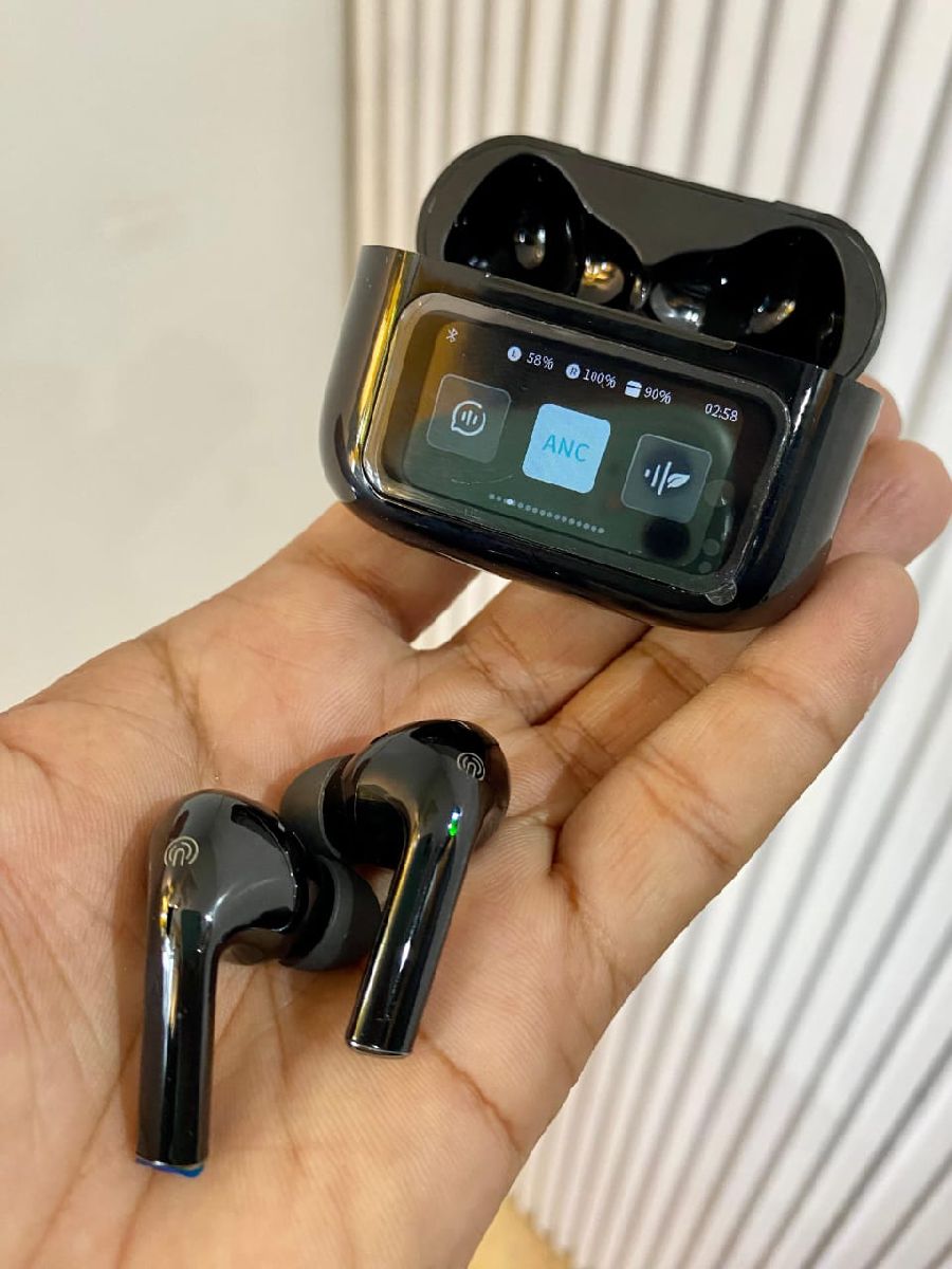 Awei TP29ANC AI Translation & ANC Wireless Earbuds – Bluetooth 6.0 Real-Time Translator Earphones with 147 Languages, 10mm Driver & LCD Touch Screen 3