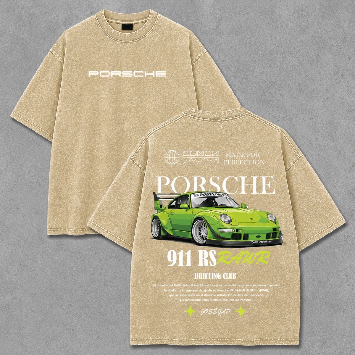 Premium Cotton Acid Wash Drop Shoulder T-Shirt 3