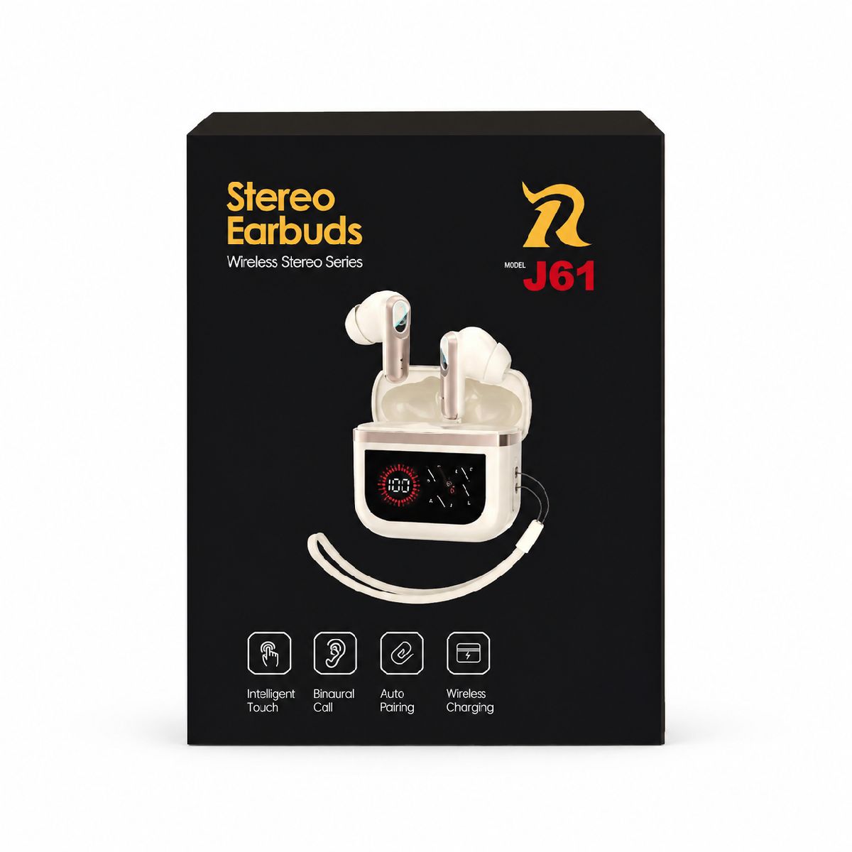 J61 True Wireless Earbuds – Low Latency Gaming TWS with Digital LED Battery Display, Smart Touch Control, Binaural HD Calling & Lanyard Case 3