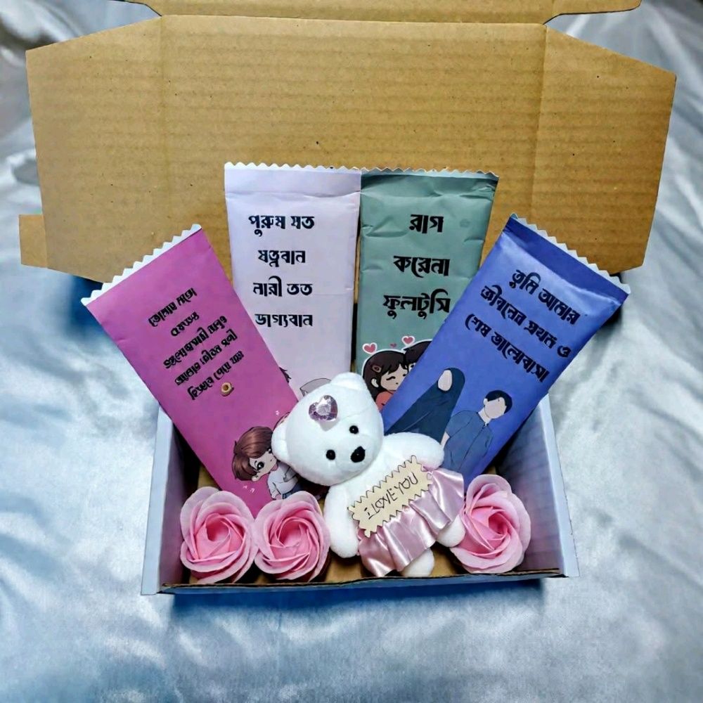 Chocolate Combo Gift Box With Cute Teddy Bear 2