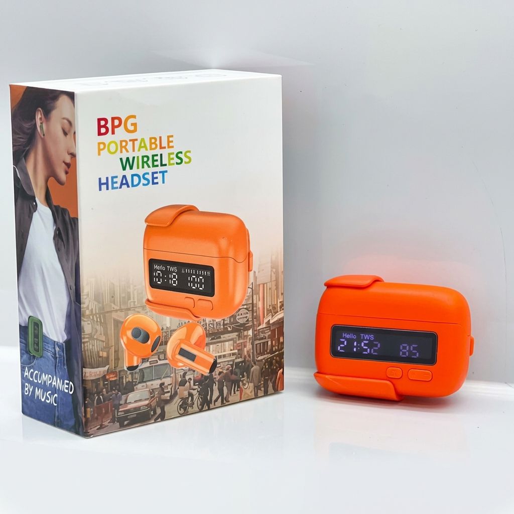 Multifunction TWS Wireless Earphones with Digital LED Clock Display – Portable Belt Clip Design, In-Ear Ergonomic Fit, Powerful Bass & Clear Voice Calling Stereo Earbuds 3