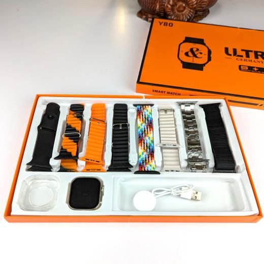 Y80 Ultra Smartwatch With 8 Strap 2