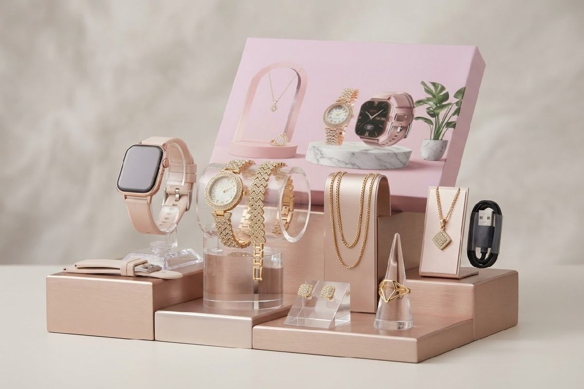A59 Plus Smart Watch Combo Gift Set (For Girls) 2
