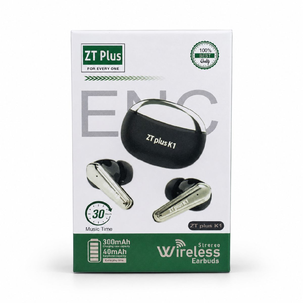ZT Plus K1 True Wireless Stereo Earbuds – Bluetooth 5.3 TWS with Bluetrum Chipset, 300mAh Charging Case & 30H Total Playtime 3
