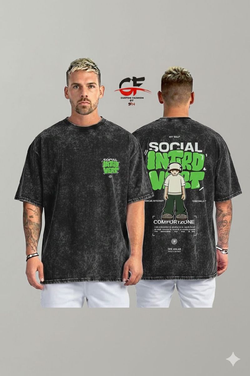 Premium Acid Wash Drop Shoulder T-Shirt 3