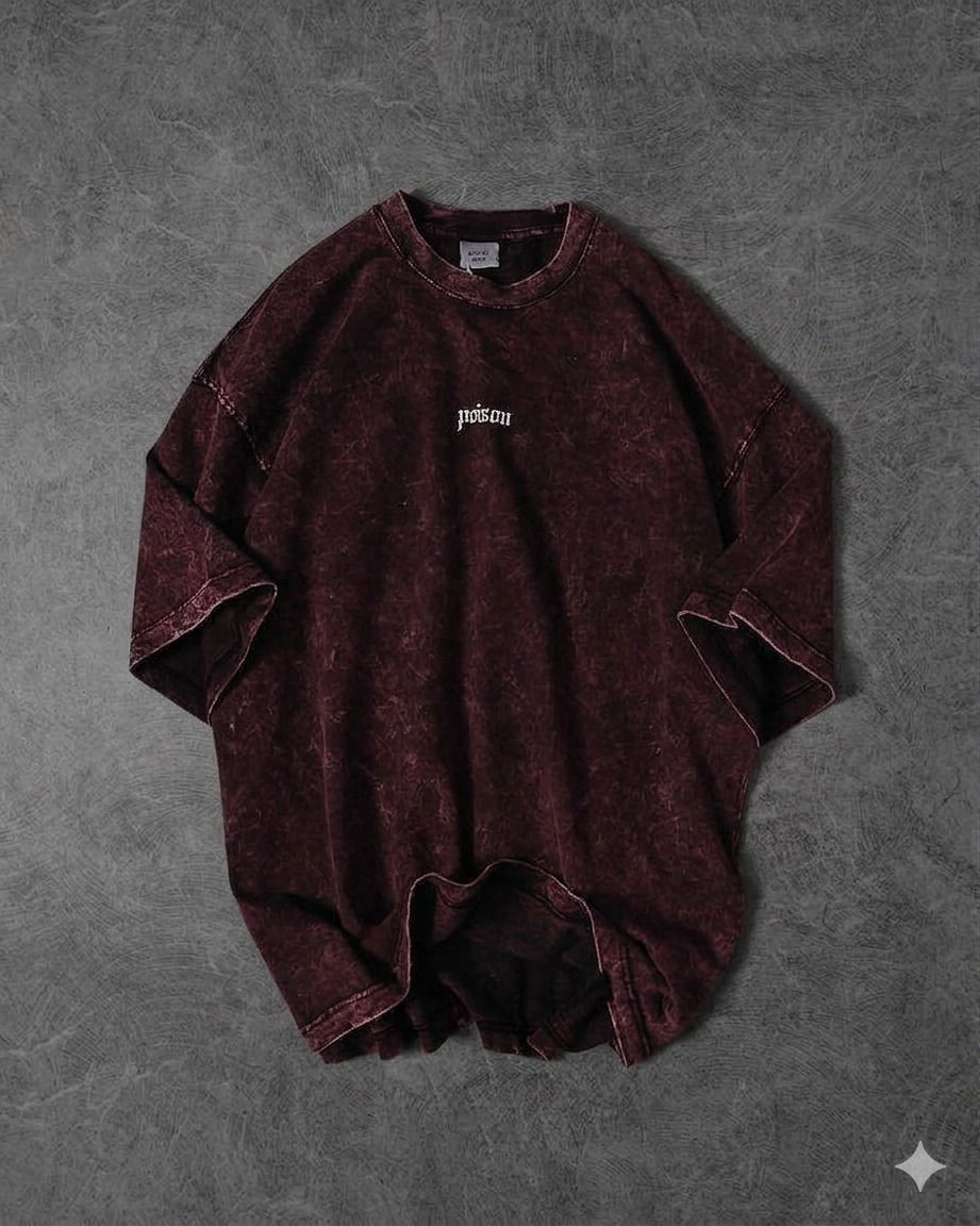 Acid Wash Drop Shoulder T-Shirt