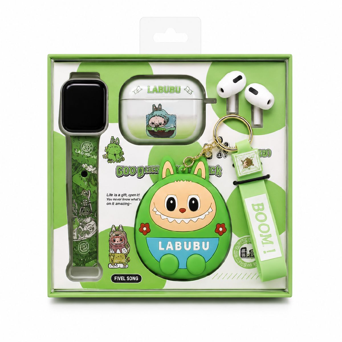 Pop Mart Labubu 2-in-1 Gadget Set – Cute Wireless TWS Earbuds & Smartwatch Strap Combo with Collectible Character Case 2