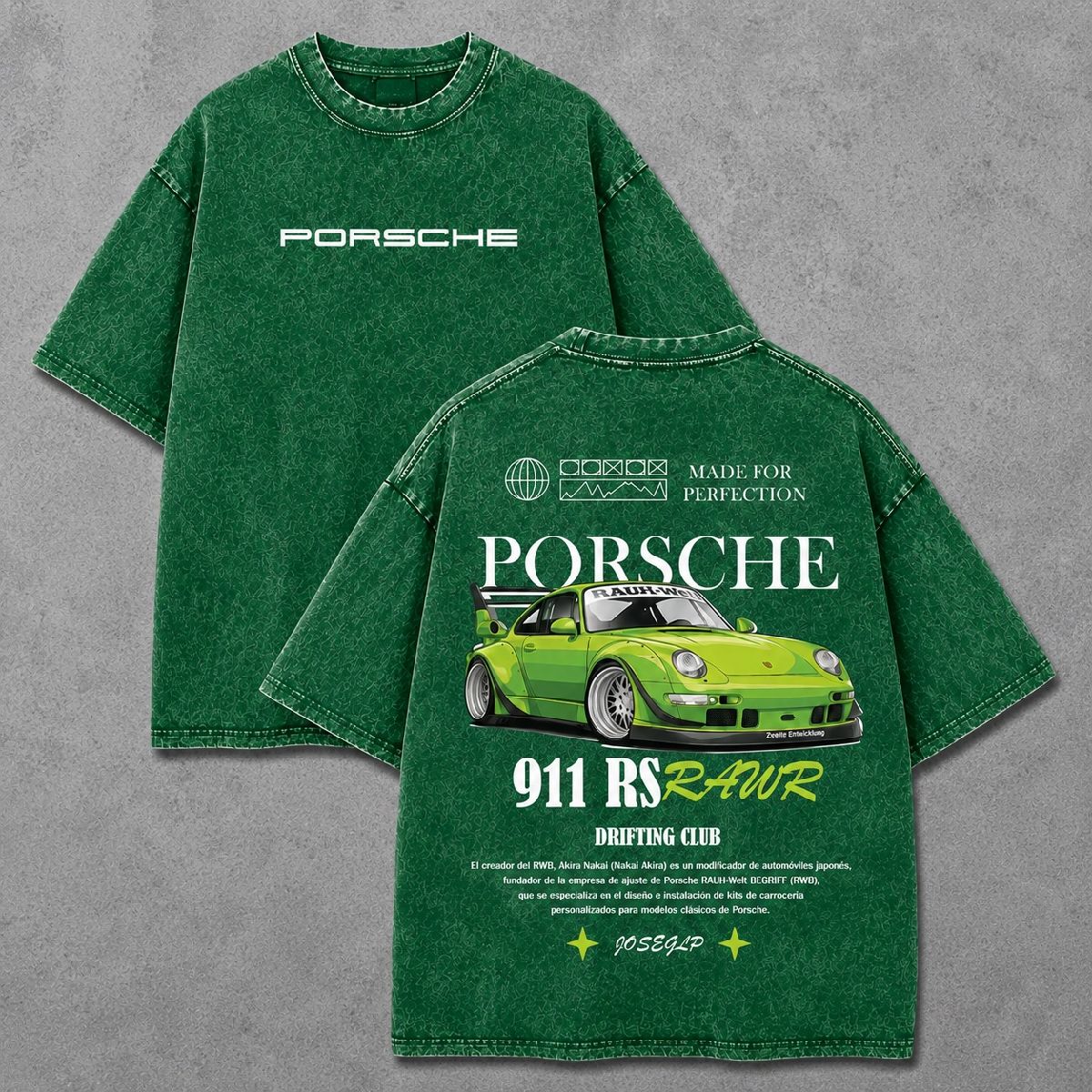Premium Cotton Acid Wash Drop Shoulder T-Shirt 2