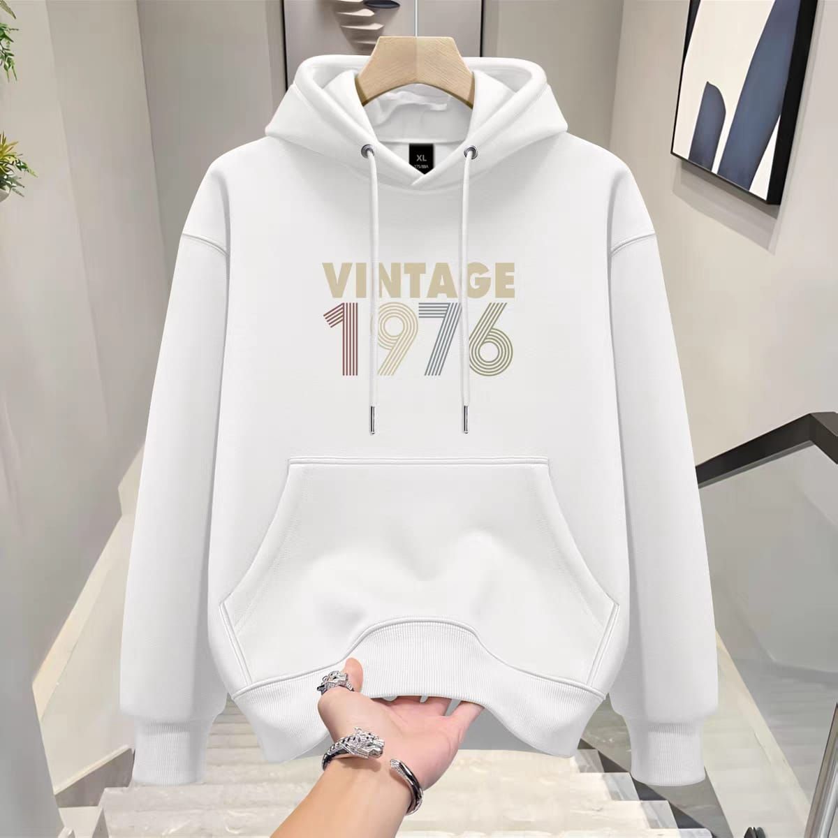 Solid Printed Winter Hoodie 3