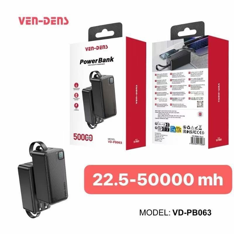 VEN-DENS 50000mAh Fast Charging Power Bank VD-PB063 2