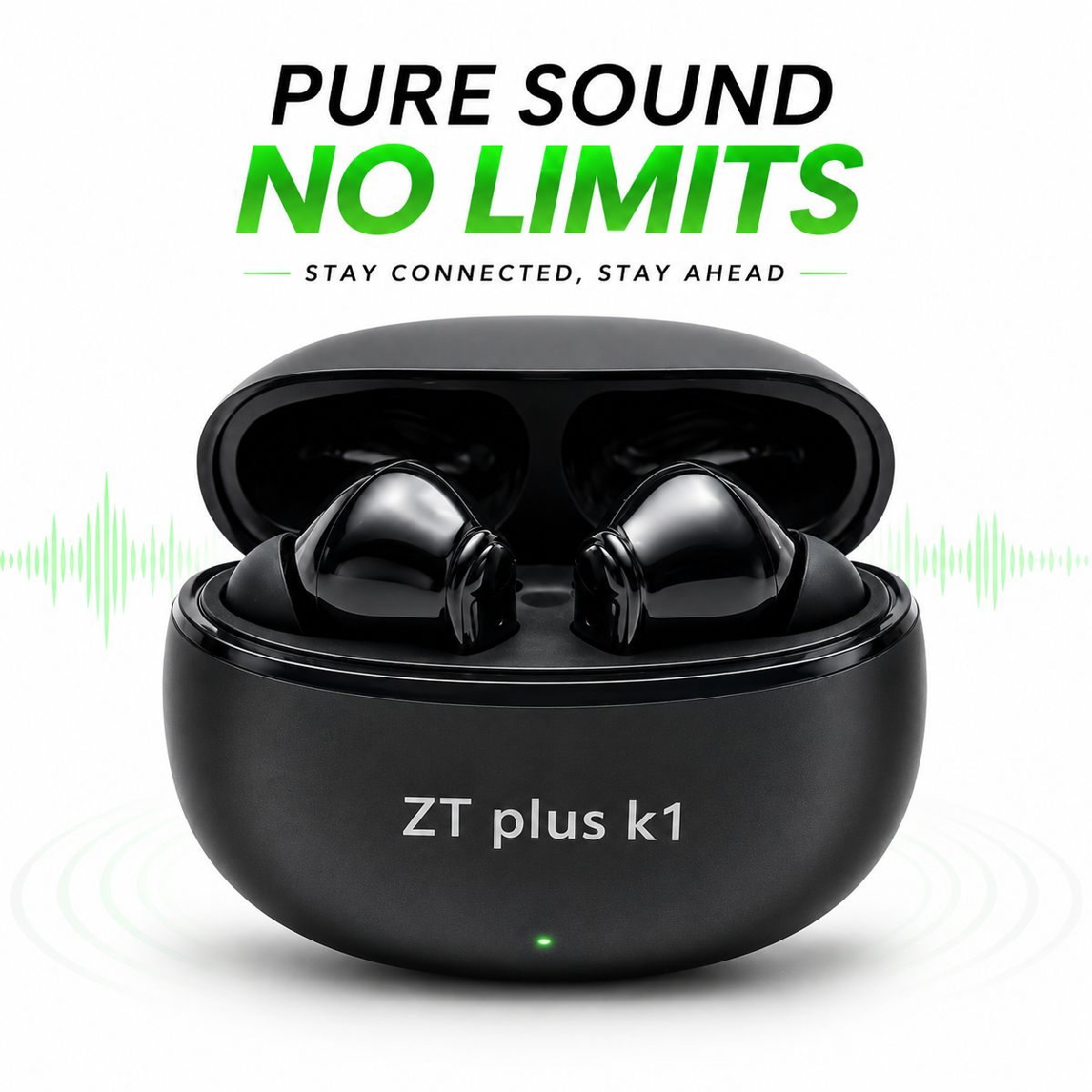 ZT Plus K1 True Wireless Stereo Earbuds – Bluetooth 5.3 TWS with Bluetrum Chipset, 300mAh Charging Case & 30H Total Playtime