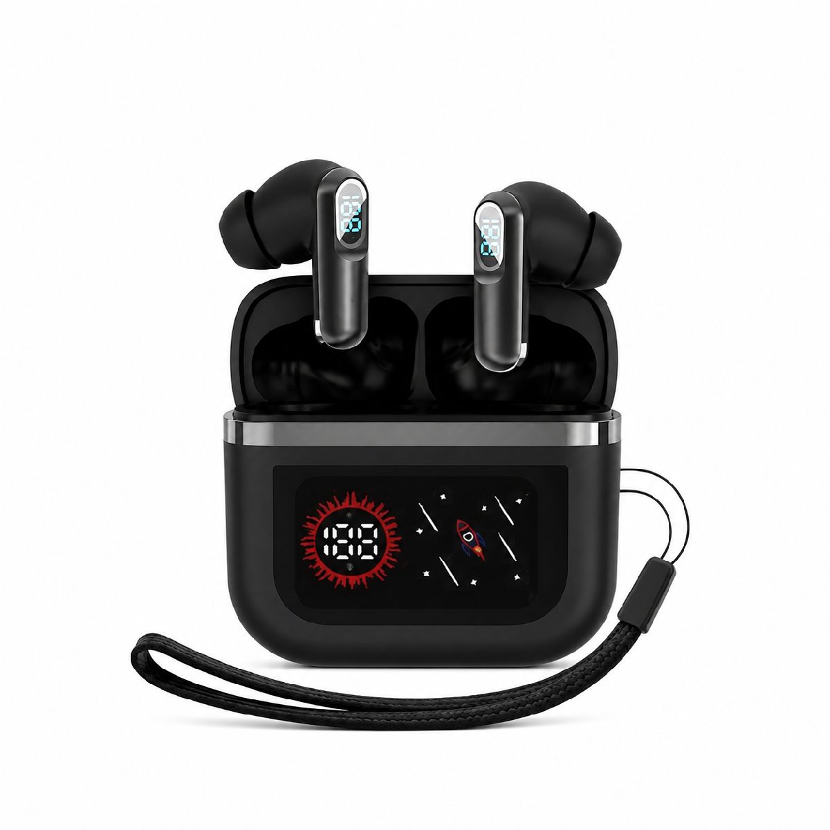 J61 True Wireless Earbuds – Low Latency Gaming TWS with Digital LED Battery Display, Smart Touch Control, Binaural HD Calling & Lanyard Case 2